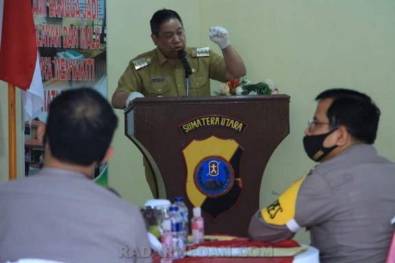 Pemkab Dairi Rapat Koordinasi dengan Polres Menuju Adaptasi Kebiasaan Baru