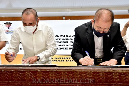 Gandeng Perusahaan Korea Selatan Pemprov Sumut Siap Bangun PLTGU Kapasitas 4.800 MW di  Sei Mangkei