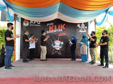 Gerakan Klik Serentak Awali Coklit Data Pemilih Di Kota Medan