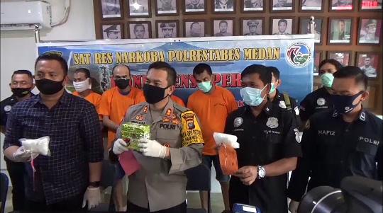 Lagi 1,6 Kg Narkoba Diamankan dari Empat Kurir di Medan