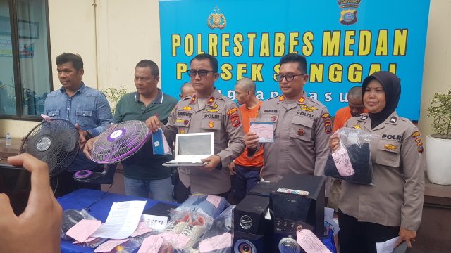 Polsek Sunggal Ringkus Pencuri Rumah Kosong Saat Hari Libur, Kaki Ditembak