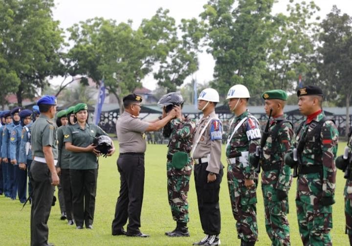 Pangdam I/BB Sambut Kapoldasu Dalam Gelar Apel Pasukan Gaktib dan Yustisi 2020