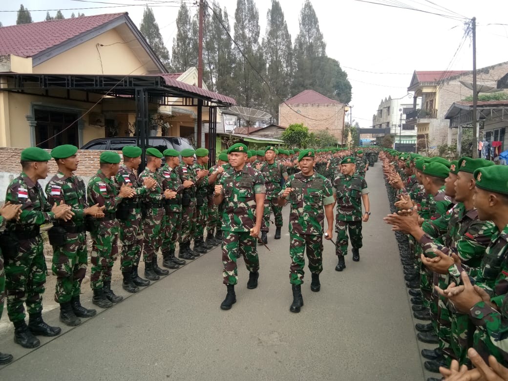 Danbrigif 7/RR Sambut Danpussenif di Yonif 125/Simbisa, Cek Kesiapan Operasi Satgas Pamtas