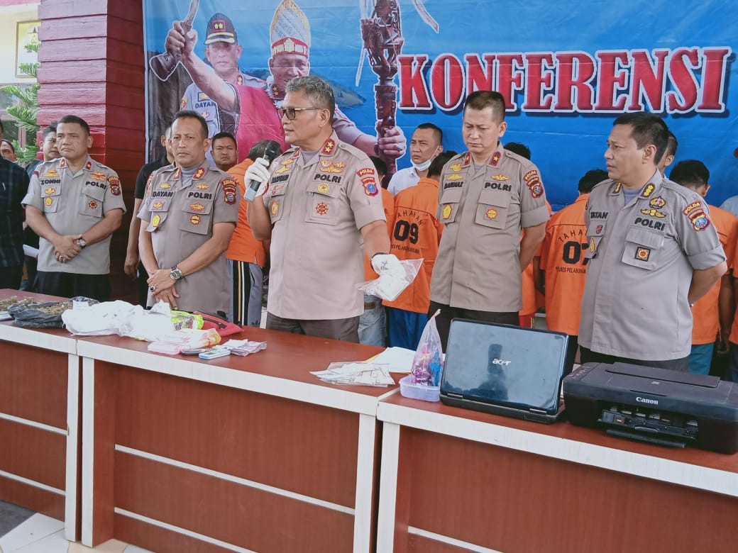 Konfers Kapoldasu Sejumlah Kasus danPara Pelaku Tindak Kejahatan Digulung Polres Pelabuhan Belawan
