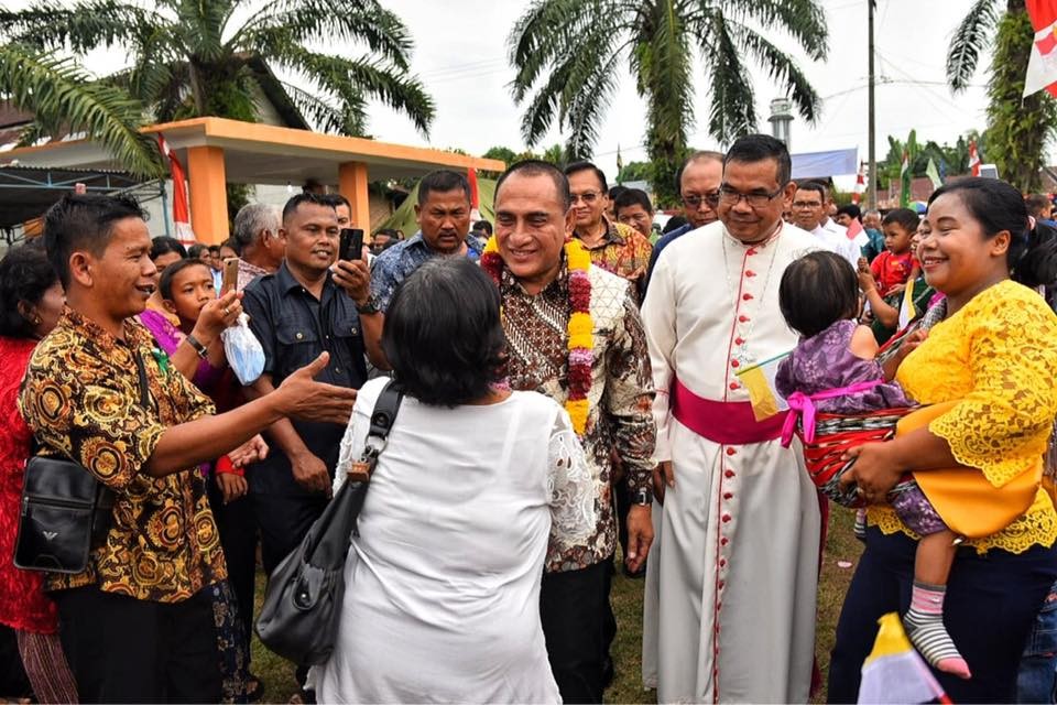 Hadiri Pesta Pemberkatan Gereja Edy Rahmayadi: Kerukunan Harus Diajarkan Sejak Dini
