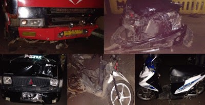 Begini Kronologi Kecelakaan Beruntun di Simpang Kerang Sumber Jaya Pematangsiantar