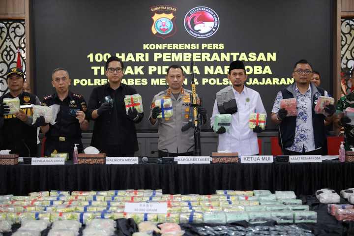 100 Hari Operasi, Polrestabes Medan Ungkap 526 Kasus Narkoba