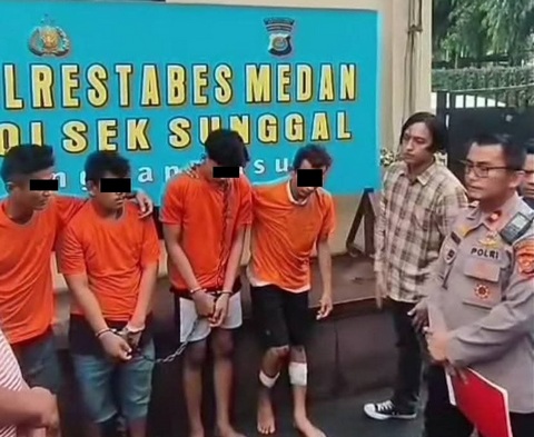 Beraksi di Rumah Ibadah, Empat Tersangka Curanmor Dibekuk Satreskrim Polsek Sunggal