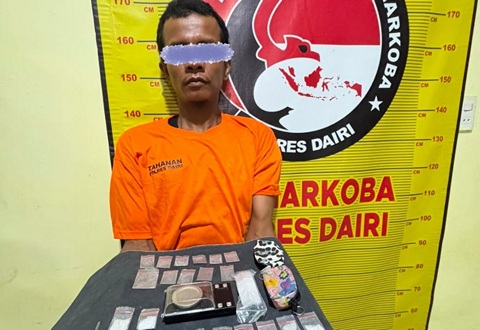 Simpan Sabu Dibungkus Kaos Kaki, Sat Narkoba Polres Dairi Ringkus Terduga Pengedar di Huta Rakyat