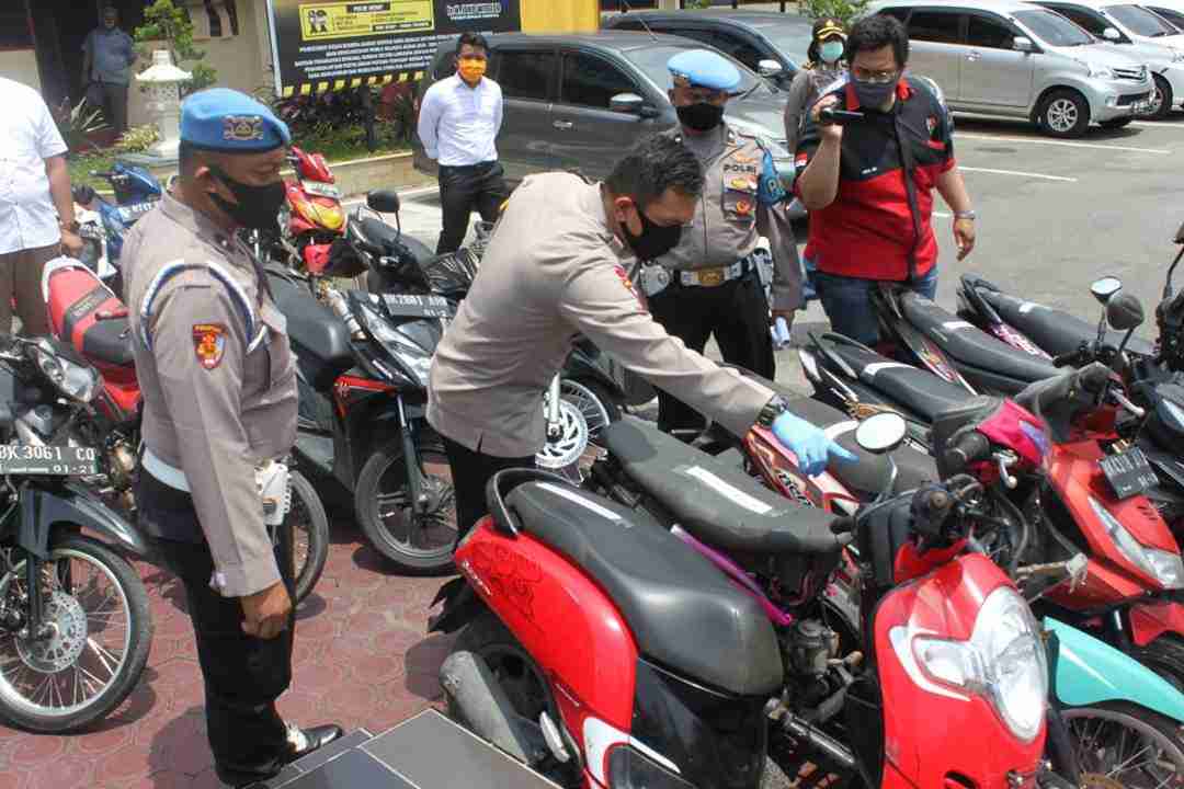 30 Unit Ranmor Geng Motor Ditahan Polrestabes Medan Hingga Usai Covid-19 