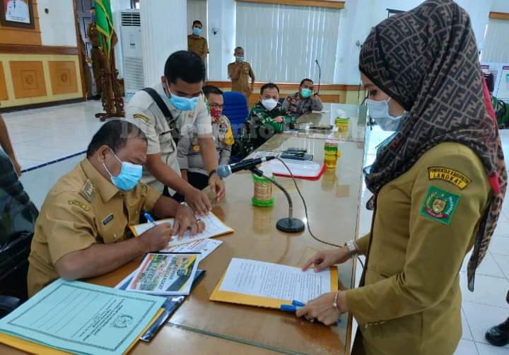 Satgas Gugus Tugas Langkat Lakukan Evaluasi dan Analisa Covid-19 