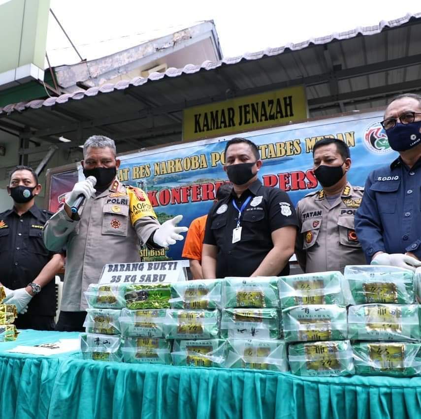 Ungkap Peredaran 35 Kg Sabu Polda Sumut Selamatkan 350 Ribu Jiwa Generasi Muda