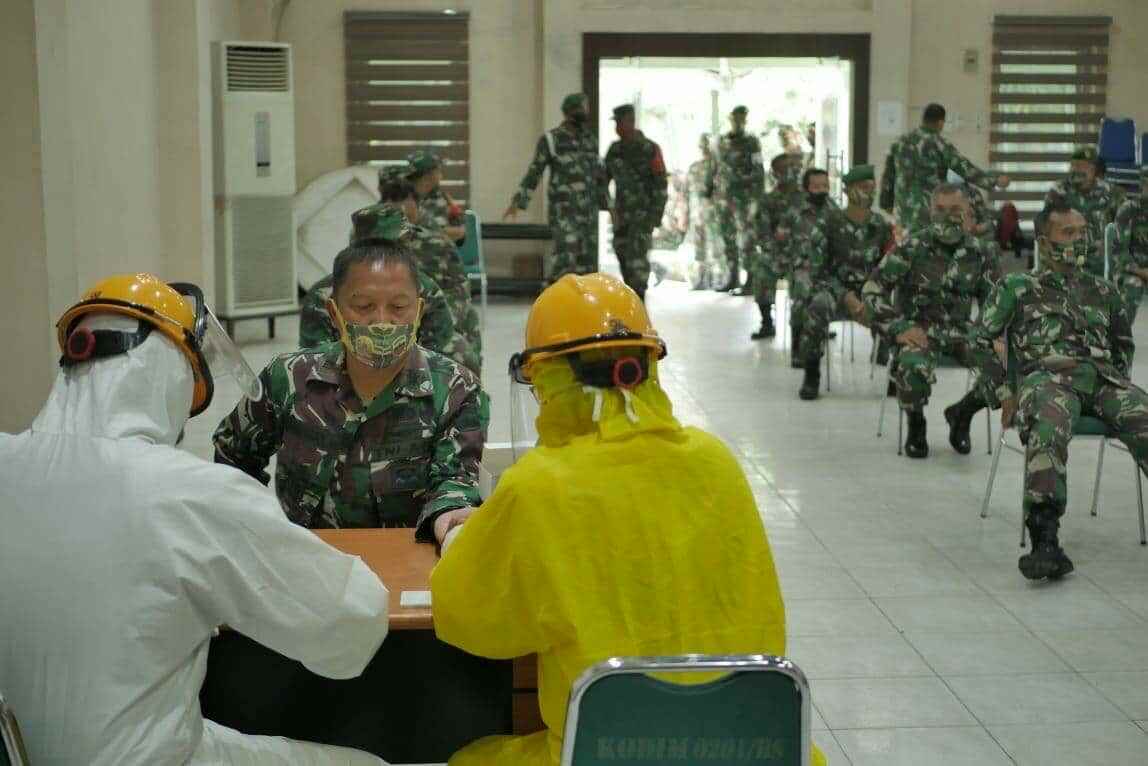 Pemko Medan Bersama Kodim 02/01 BS Gelar Rapid Test
