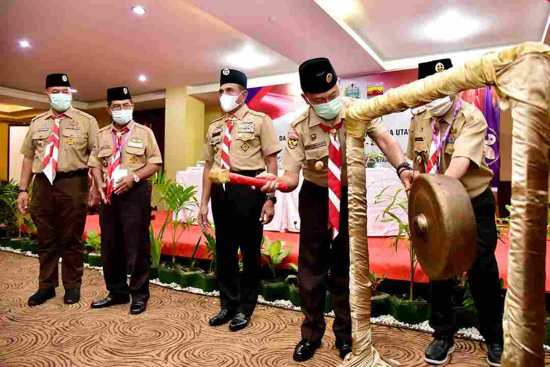 Buka Raker Kwarda Pramuka Sumut Gubernur Sebut Pramuka Harus Berjiwa Muda