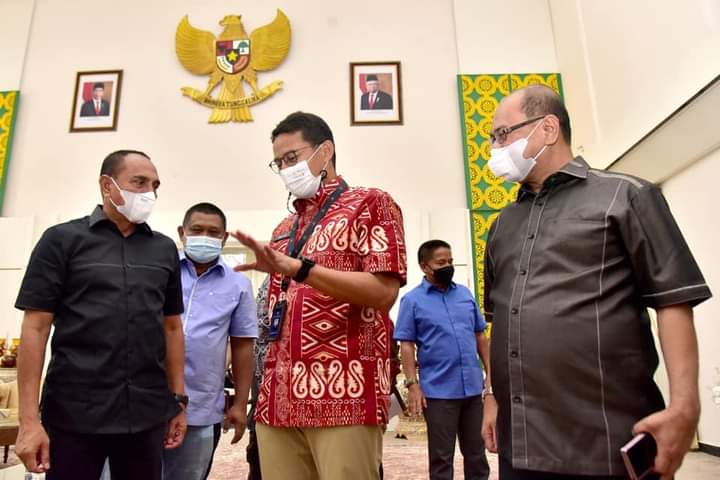 Temui Gubsu, Menparekraf Sampaikan 3 Hal Terkait Pengembangan Wisata Danau Toba