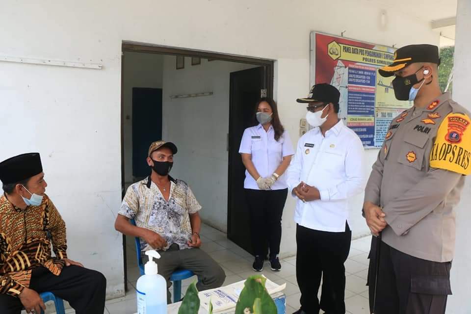 Wakil Bupati dan Kapolres Simalungun Tinjau Pos Penyekatan Simpang Dolok Melangir