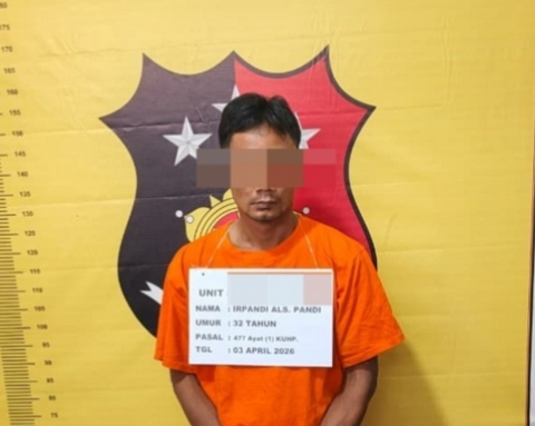 Gondol Tabung Gas hingga Beras 50 Kg, Pria ini Nginap di Polsek Kualuh Hilir