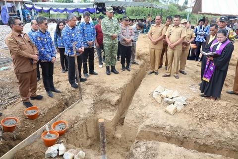 Pemkab Tapanuli Utara Hadiri Peletakan Batu Pertama Gerai KDMP Sidagal