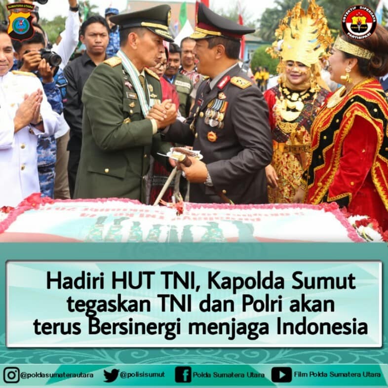 Kapoldasu Hadiri Rangkaian Acara HUT TNI