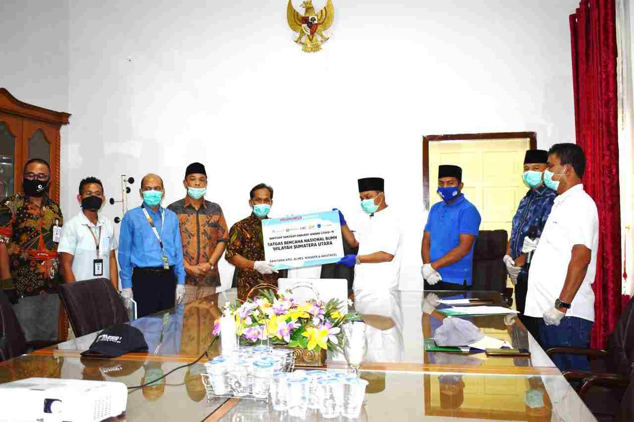 Pemkab Tapteng Terima Bantuan Tanggap Darurat Covid-19 dari Satgas Bencana Nasional