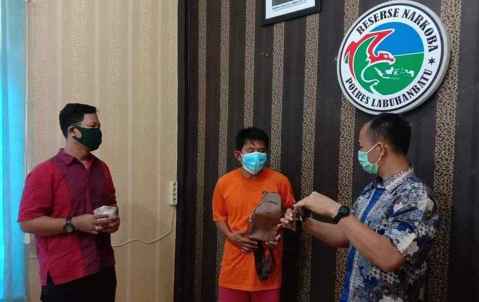 Polres Labuhanbatu Amankan Pelaku Narkoba Bersama Air Soft Gun