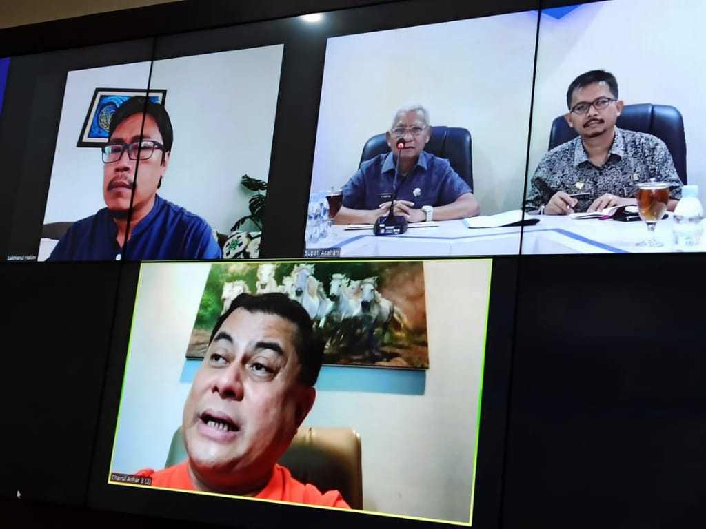 Pemulangan TKI, Bupati Asahan Vidcon dengan Indonesia Diaspora Network Chapter Malaysia