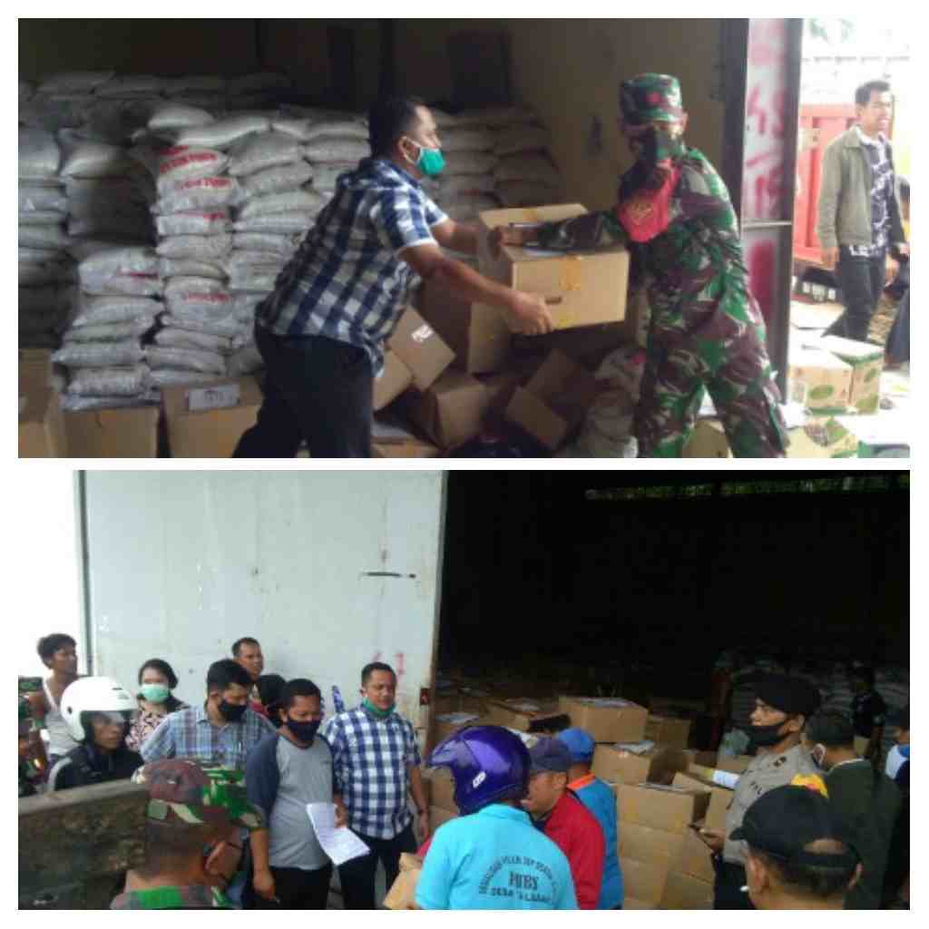 Camat Tinggi Raja Pantau Penyaluran Bansos Dari  Provinsi Sumatera Utara