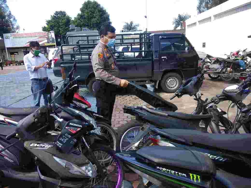 Polres Tanah Karo Sita 27 Sepeda Motor dari Balap Liar