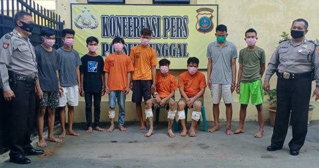 Meresahkan Masyarakat, 9 Pelaku Kriminalitas Dibekuk Polisi Beberapa Orang Kakinya Ditembak