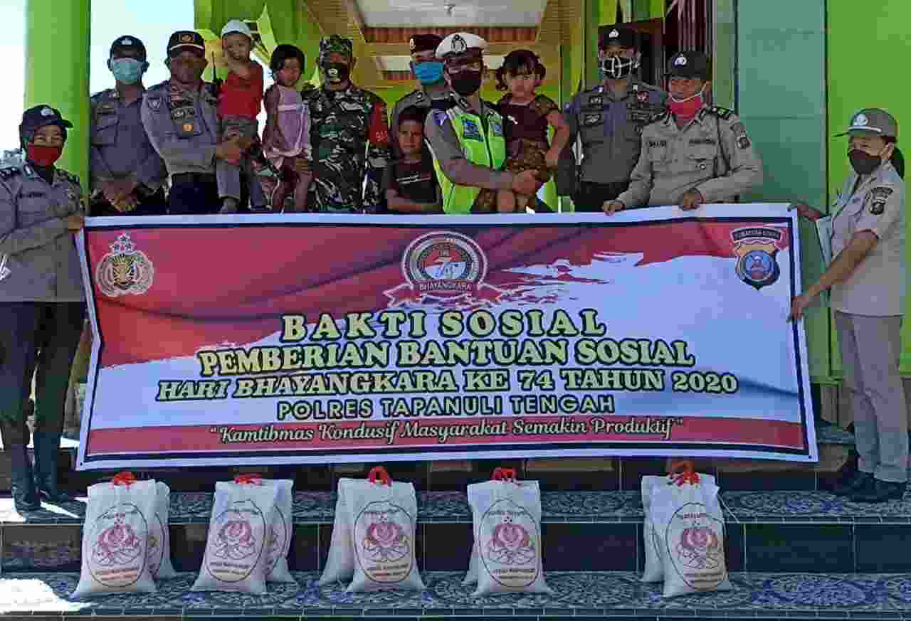Polres Tapteng dan Kodim Gelar Aksi Sosial