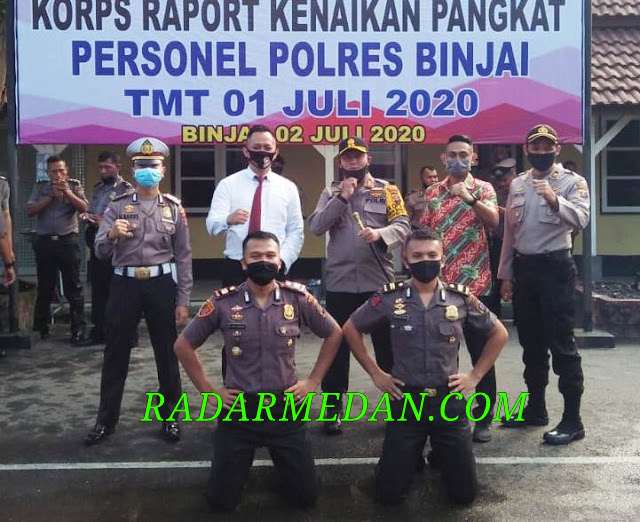 Upacara Kenaikan Pangkat Dipimpin Kapolres Binjai