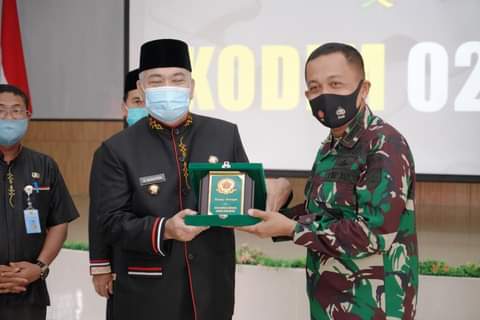 Pj. Bupati Pakpak Bharat Sambut Kunjungan Dandim 0206 Dairi