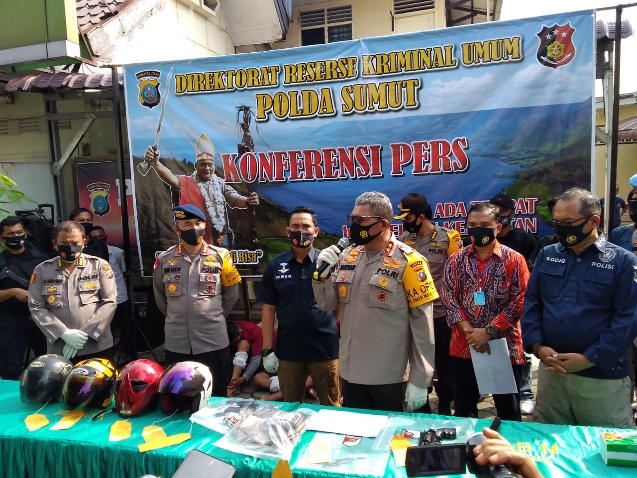 Ditreskrimum Poldasu Ungkap Komplotan Perampok Nasabah Lintas Provinsi