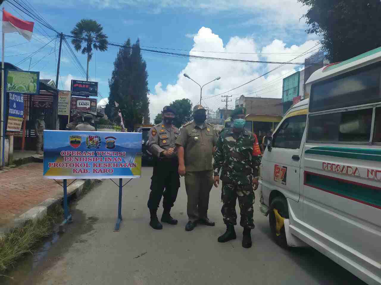 Forkopimda Karo Gelar Operasi Yustisi Pendisiplinan Protokol Kesehatan