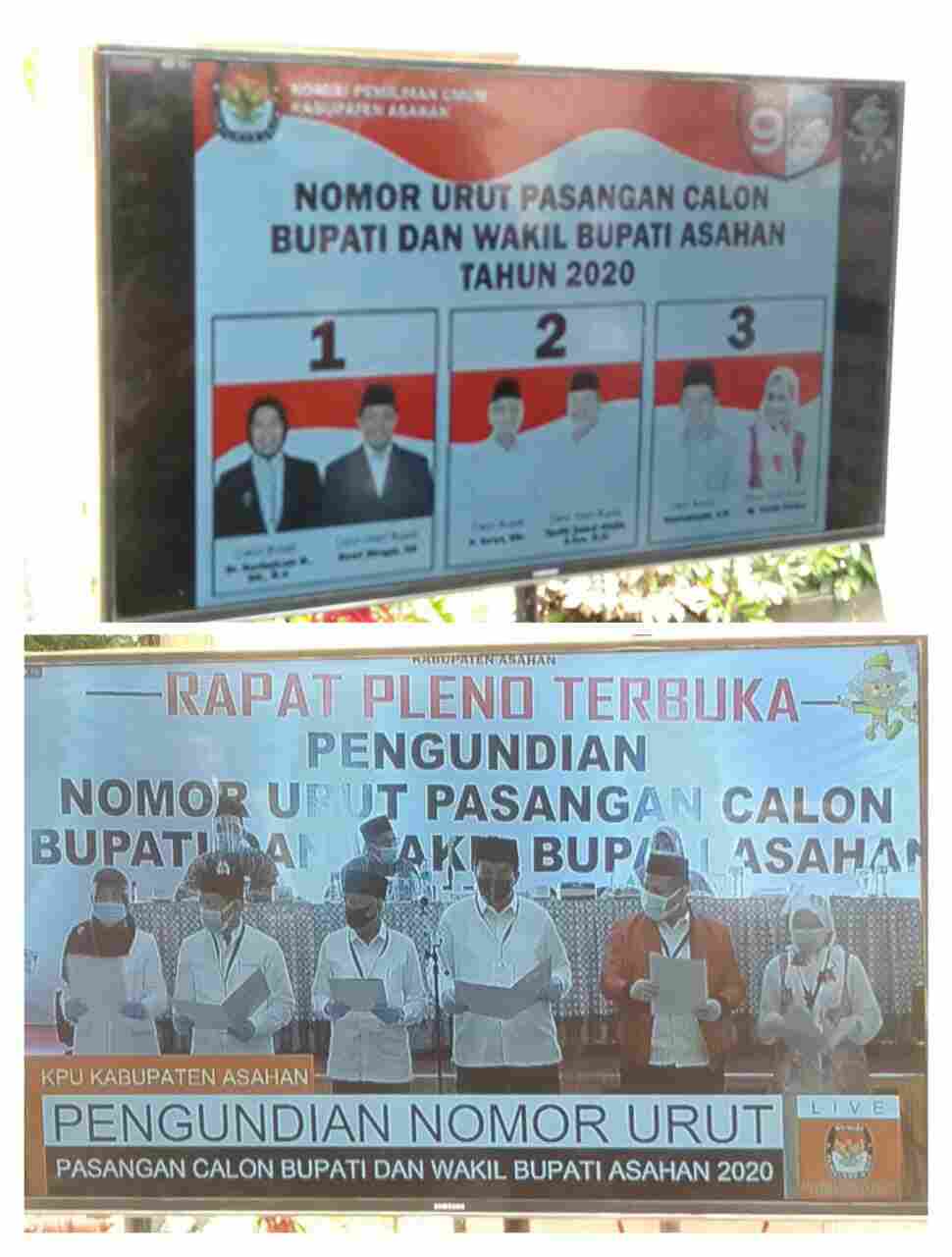 Ini Nomor Urut Pilkada Kabupaten Asahan, Diikuti 3 Paslon