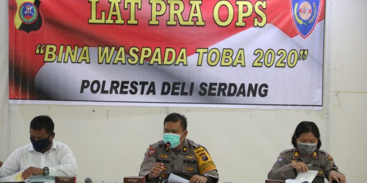 Polresta Deli Serdang Gelar Lat Pra Ops Hadapi Operasi Bina Waspada Toba 2020