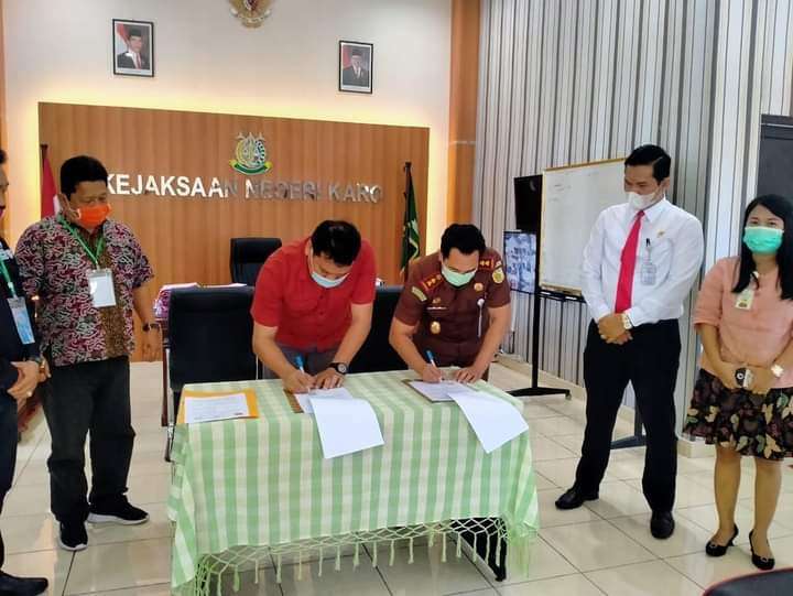 KPU Karo dan Kejari Tandatangani MoU Pilkada 2020