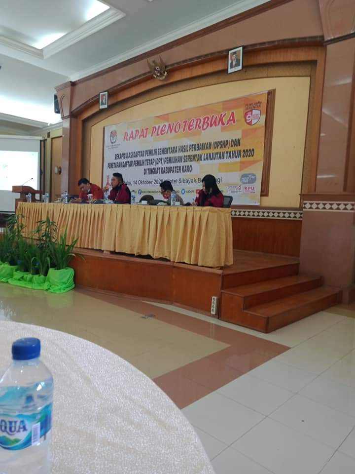 Gelar Rapat Pleno, KPUD Karo Tetapkan 277.577 DPT di Pilkada 2020