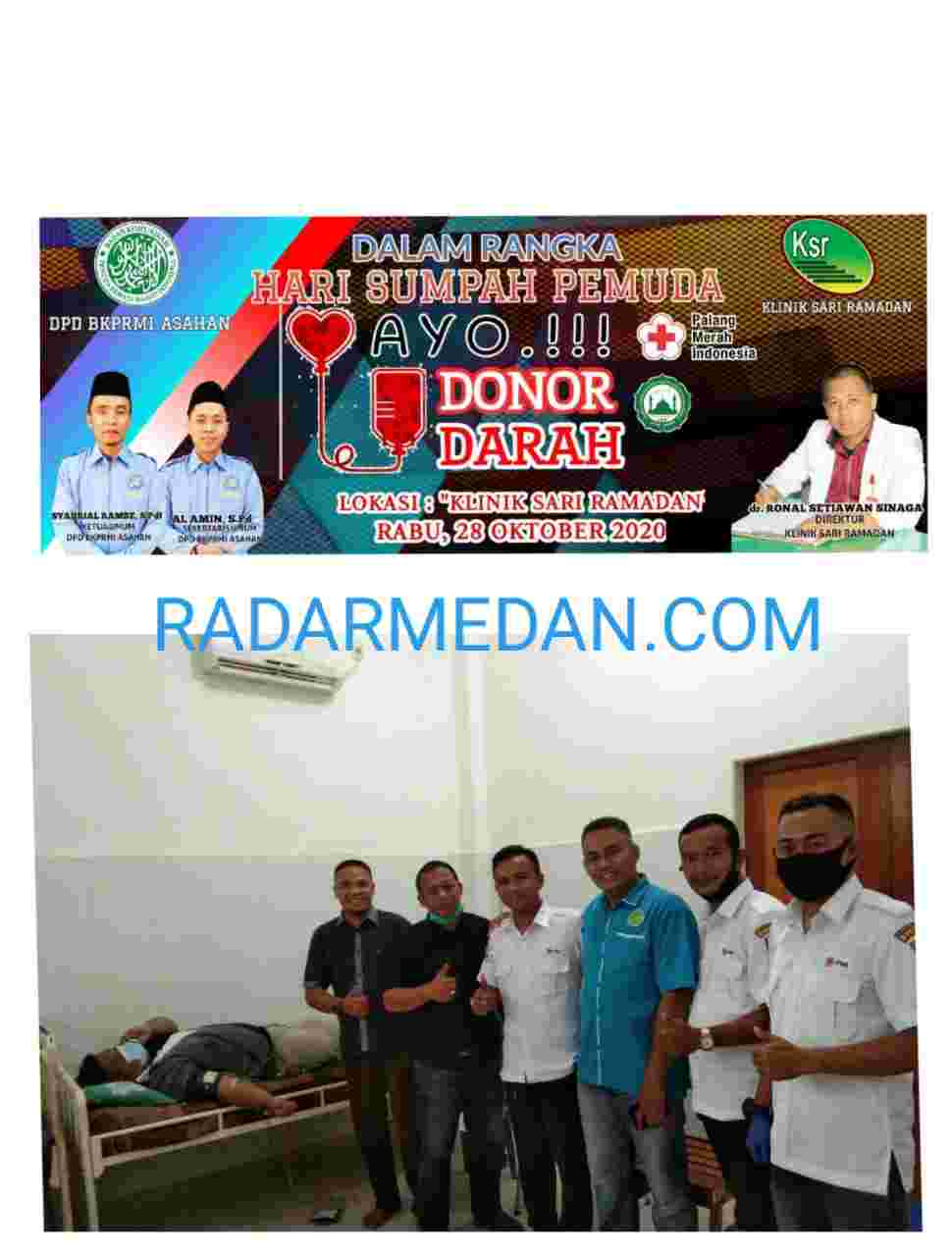 Peringati Hari Sumpah Pemuda DPD BKPRMI ASAHAN : Setetes Darah Anda Membantu Jutaan Jiwa 