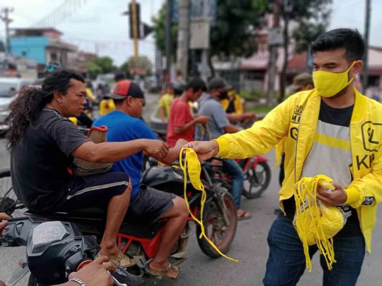 Golkar Kecamatan Medan Tuntungan Peduli Lawan Covid-19 Adakan Aksi Sosial