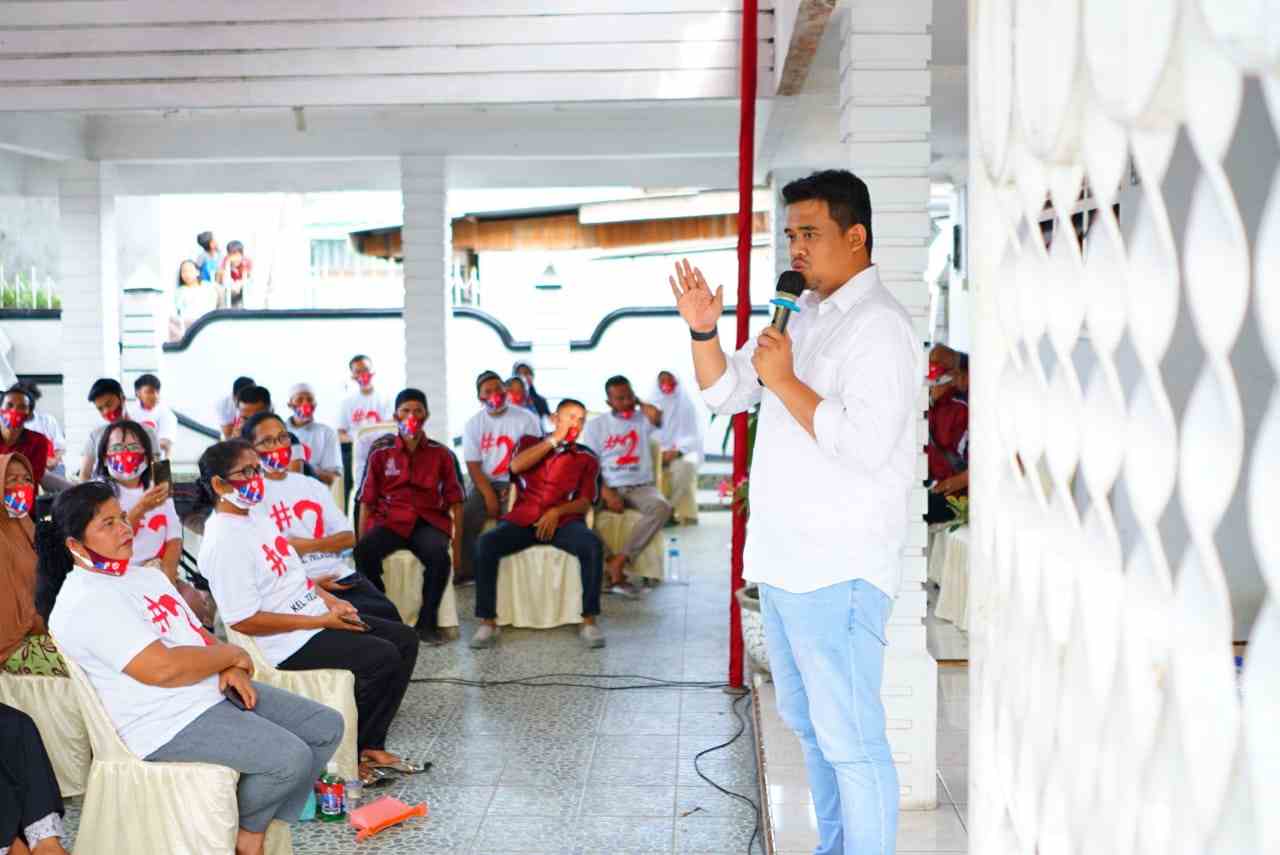 Dukung Bobby Nasution, Warga Teladan Barat Gubah Lagu Anak Jadi Yel-yel