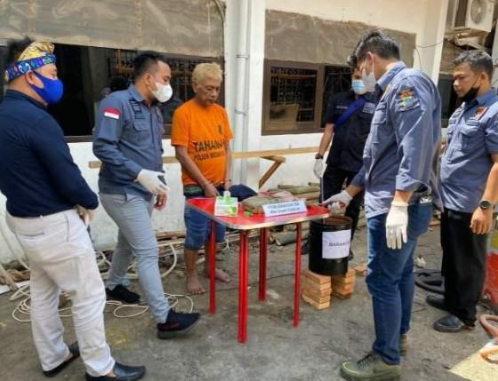 Polsek Medan Kota Musnahkan Barangbukti Narkotika Jenis Ganja Sebanyak 994 Gram