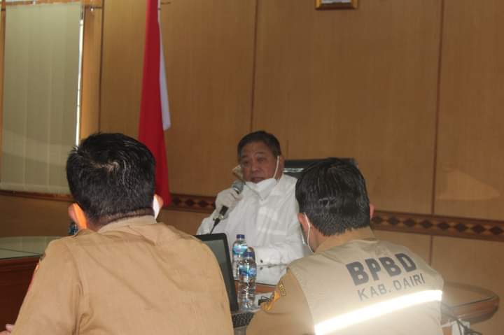 Antisipasi Covid-19 Menjelang Natal dan Tahun Baru, Bupati Dairi bersama Forkopimda Rakor 
