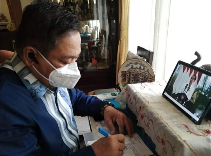 Secara Virtual, Bupati Dairi Ikuti Rakernas Pembangunan Pertanian Tahun 2021