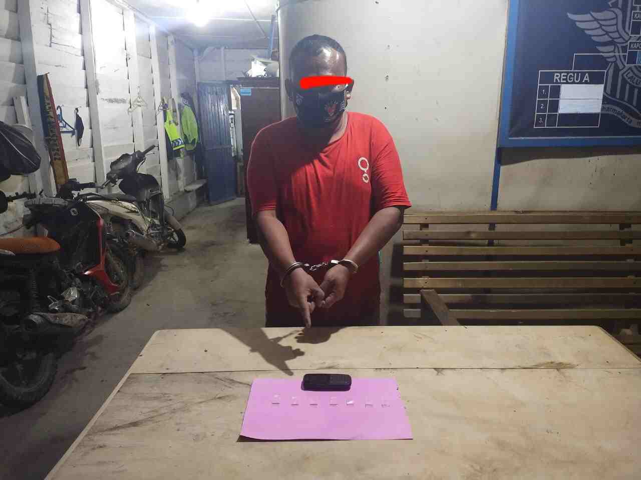 Warga Sei Kasih Ditangkap Polsek Panai Tengah Bersama 7 Paket Sabu