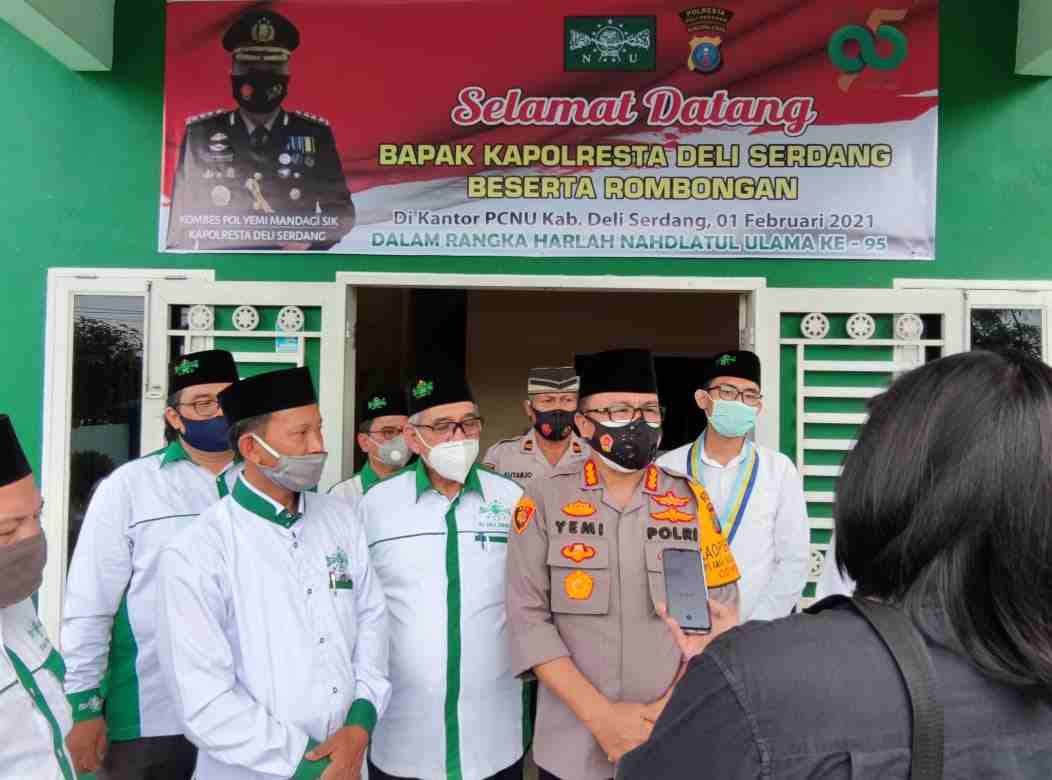 Silaturahmi Ke NU, Kapolresta Deli Serdang Sampaikan Program Kapolri