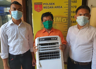 Team Tekab Polsek Medan Area Amankan Seorang Pencuri Kipas Angin di Masjid