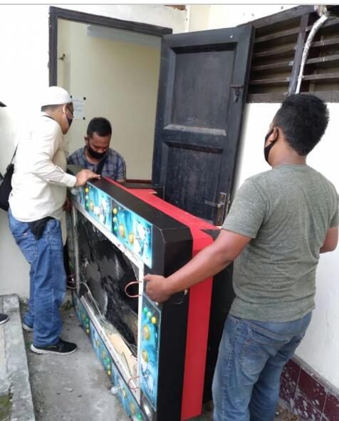 Satreskrim Polsek Medan Labuhan, Amankan 2 Unit Mesin Judi Tembak Ikan