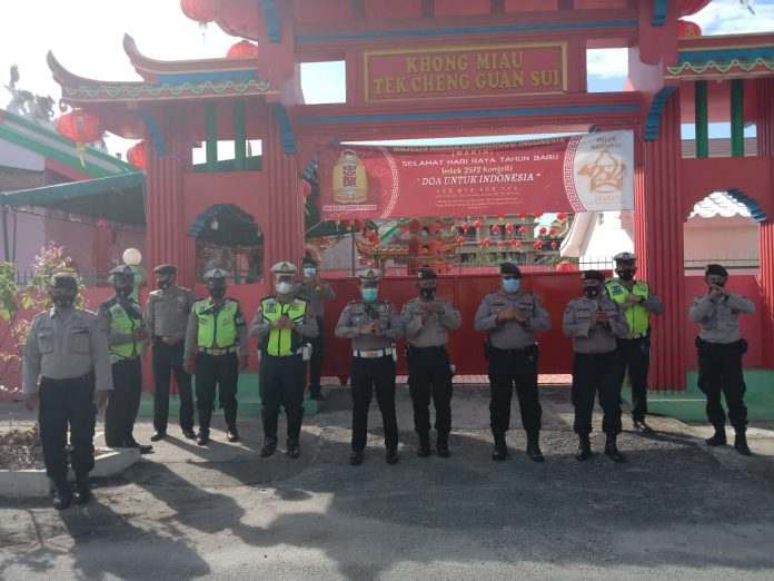Imlek Tahun 2021, Polresta Deli Serdang Lakukan Pengamanan Vihara & Patroli Skala Besar