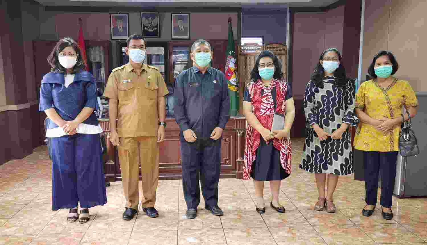 Bupati Karo Sambut Audensi Panitia Pentahbisan 15 Calon Pendeta GBKP Tahun 2021 